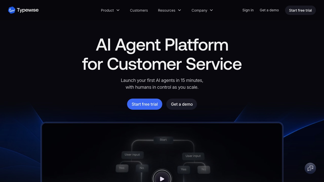 Typewise homepage screenshot