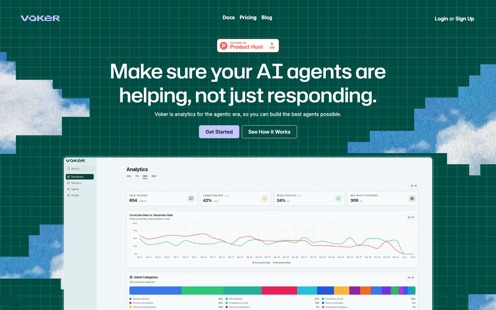 Voker homepage screenshot